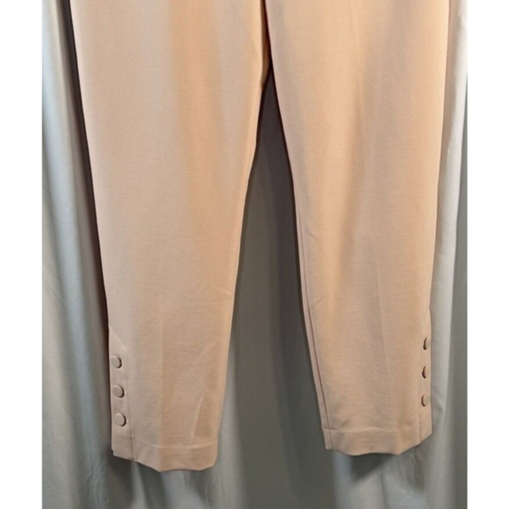Ann Taylor Tan Cropped Trouser Pants Button Detail 12 Academia Preppy Chic 79-41 - Picture 13 of 15